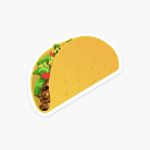 Taco Emoji Sticker